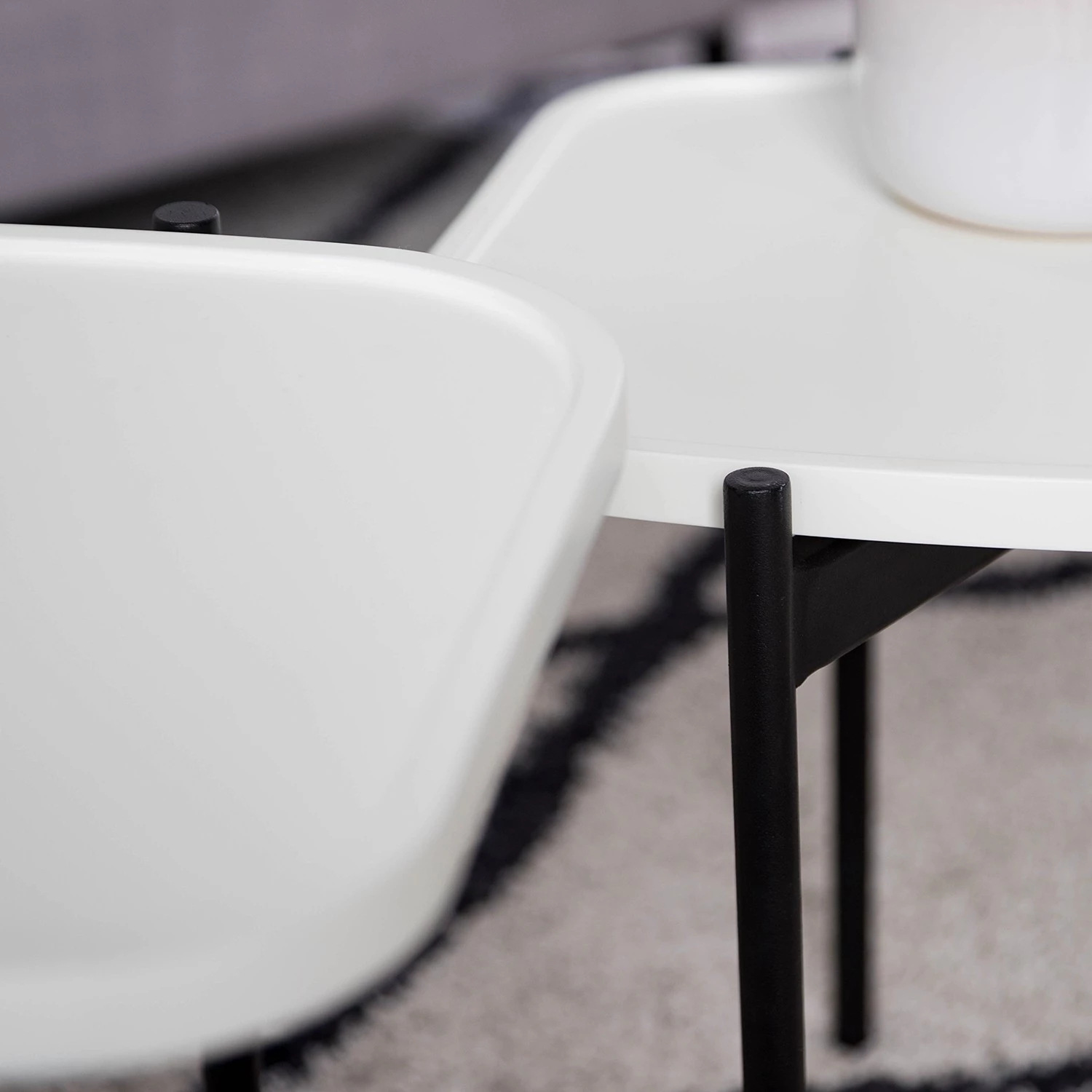 Red Living Bouts de canapé Morand (lot de 2) - Blanc 11 Red Living Bouts de canapé Morand (lot de 2) - Blanc – Image 9