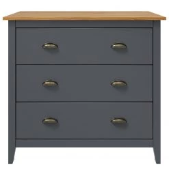 Maison Belfort Commode Rivery III - Pin massif - Anthracite -Meubles de salon Soldes 1000218438 210128 06171200038 DETAILS P000000001000218438