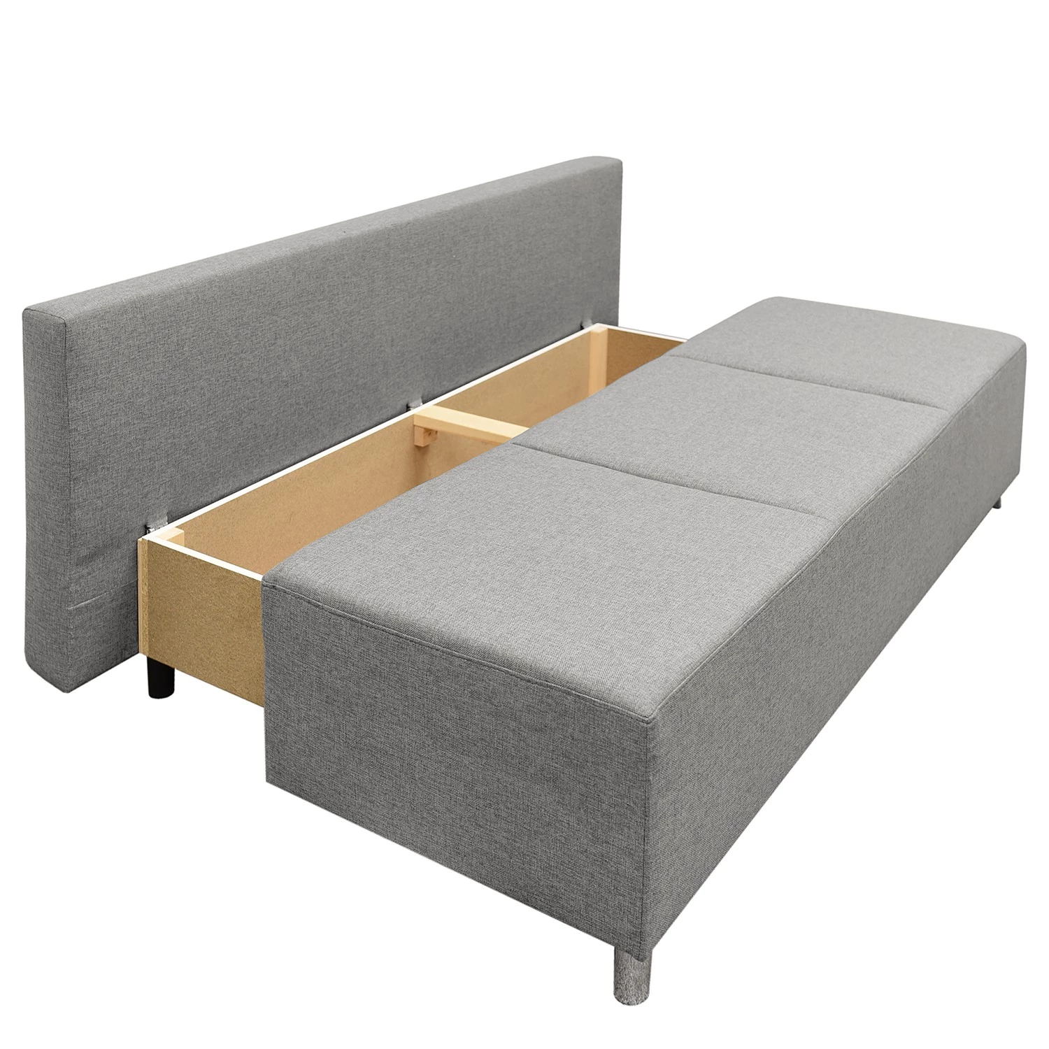 Fredriks Canapé convertible Pahala - Tissu - Gris lumineux 6 Fredriks Canapé convertible Pahala - Tissu - Gris lumineux – Image 4