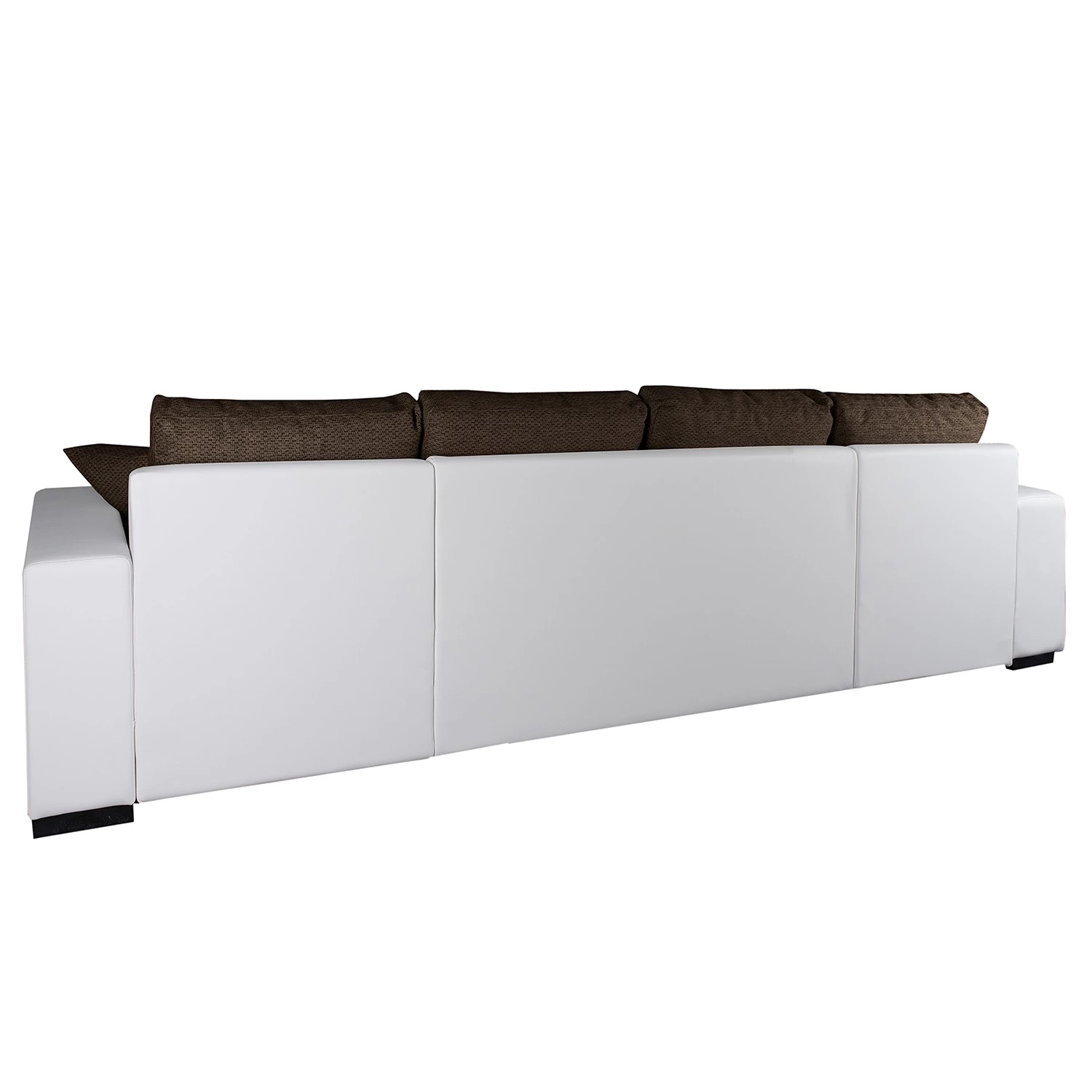 Fredriks Canapé panoramique Bardwell - Similicuir, tissu - Marron / Blanc 7 Fredriks Canapé panoramique Bardwell - Similicuir, tissu - Marron / Blanc – Image 5