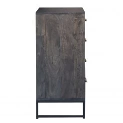 Jack & Alice Commode Loga - Acacia massif / Fer - Acacia gris / Noir -Meubles de salon Soldes 1000219285 210303 09490700039 DETAILS P000000001000219285