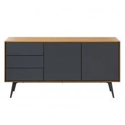 Studio Copenhagen Buffet Danica - Placage en bois véritable - Gris foncé mat / Frêne -Meubles de salon Soldes 1000220479 201113 13034600048 DETAILS P000000001000220479