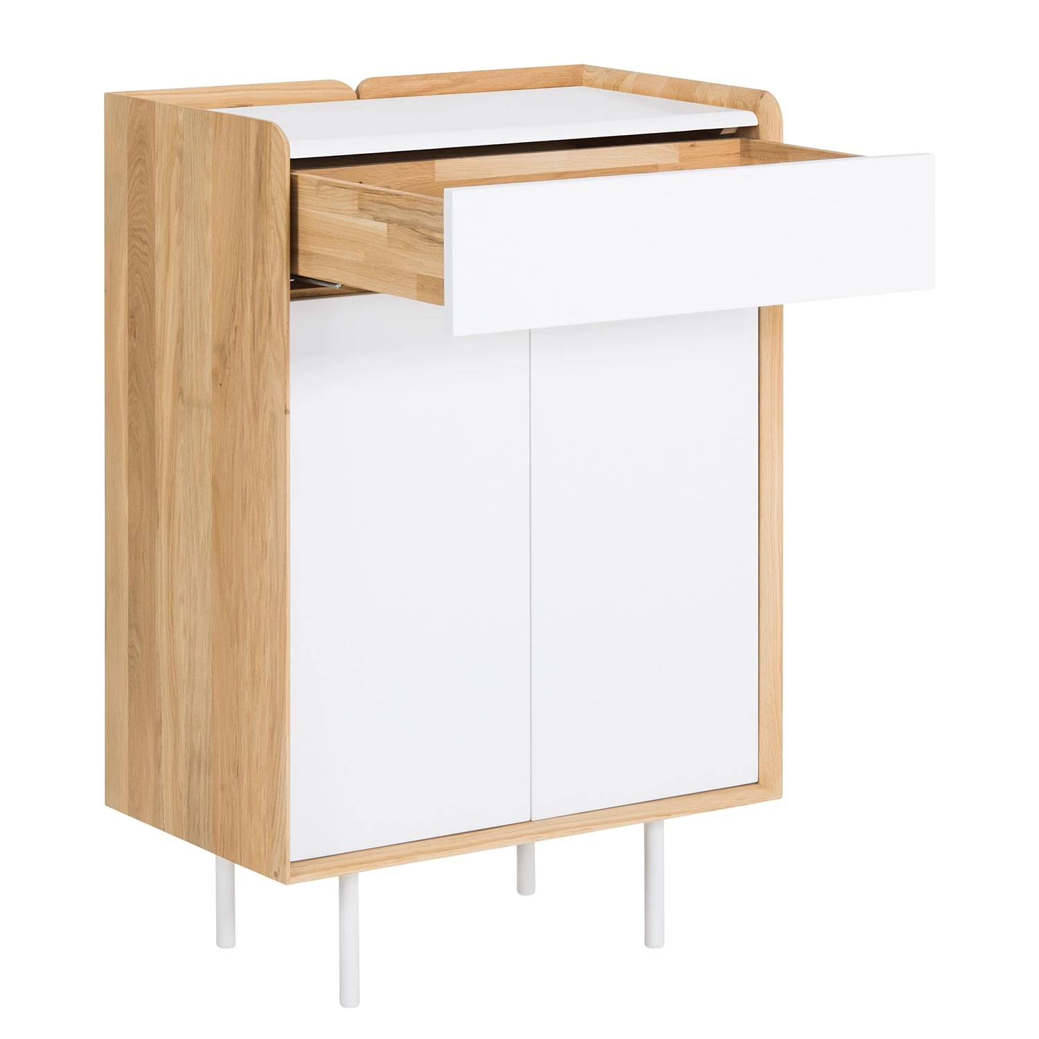 Studio Copenhagen Commode Noovi - Partiellement en chêne sauvage massif - Blanc / Chêne sauvage 9 Studio Copenhagen Commode Noovi - Partiellement en chêne sauvage massif - Blanc / Chêne sauvage – Image 7