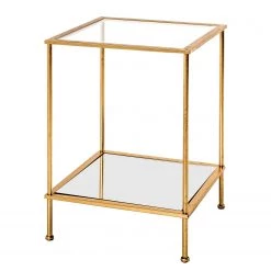 Red Living Bout de canapé Casa View II - Verre / Métal - Doré