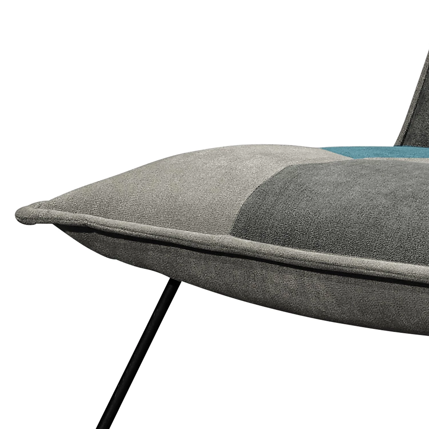 Fredriks Canapé Tutu (2 places) - Microfibre - Microfibre Ranu Patchwork: Denim / Gris 6 Fredriks Canapé Tutu (2 places) - Microfibre - Microfibre Ranu Patchwork: Denim / Gris – Image 4