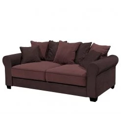 Fredriks Canapé Marcola (2 places) - Tissu, microfibre - Microfibre Salvo: Aubergine