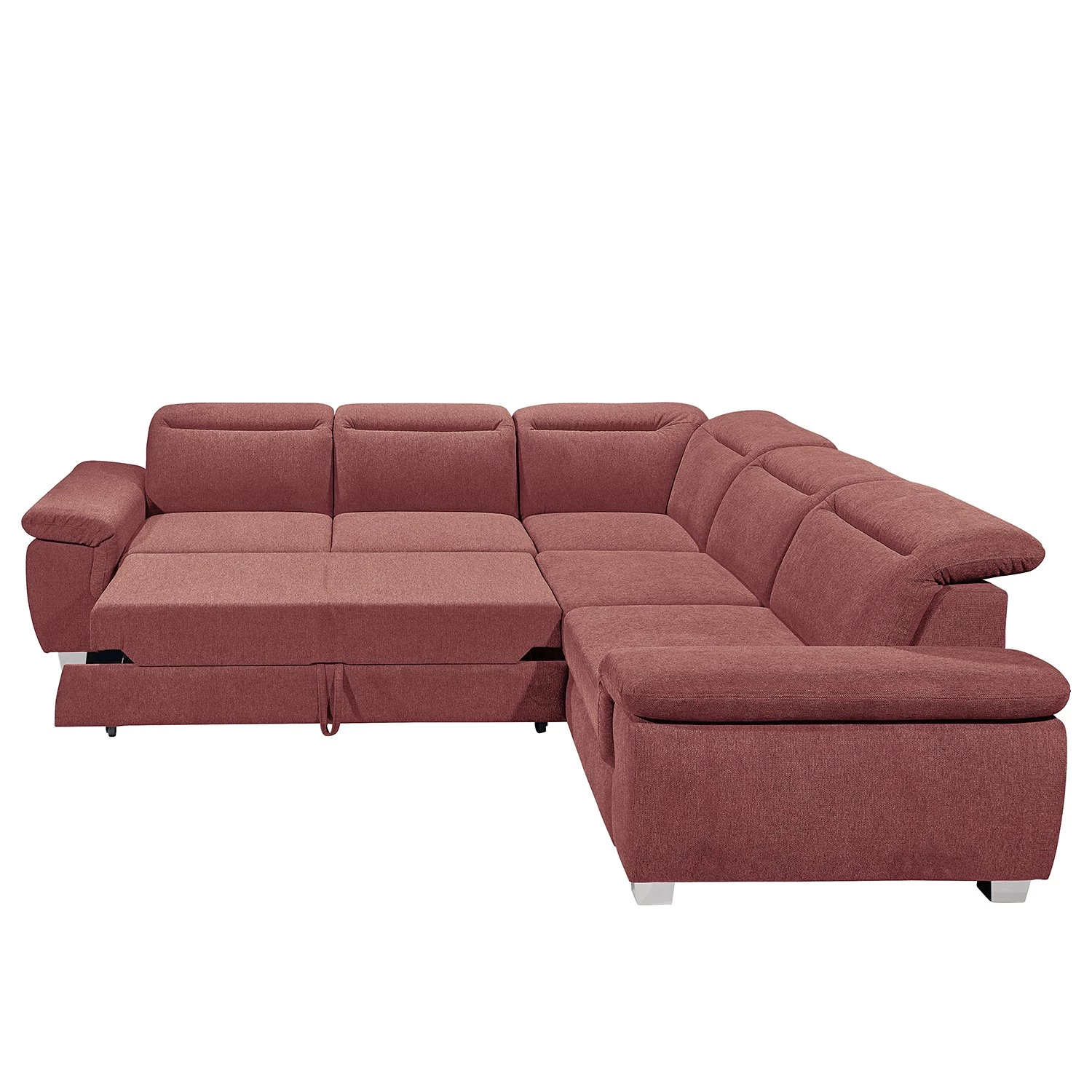 Fredriks Canapé d’angle Mayhill - Tissu - Tissu Roge: Rose vieilli - Fonction lit à gauche (vue de face) 5 Fredriks Canapé d’angle Mayhill - Tissu - Tissu Roge: Rose vieilli - Fonction lit à gauche (vue de face) – Image 3
