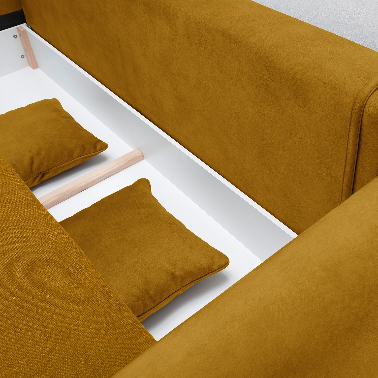 Fredriks Canapé convertible Marcola - Tissu, microfibre - Microfibre Salvo: Ocre 12 Fredriks Canapé convertible Marcola - Tissu, microfibre - Microfibre Salvo: Ocre – Image 10