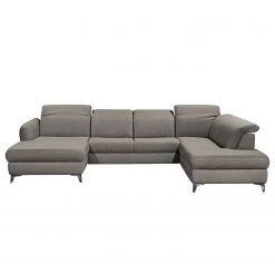 Fredriks Canapé panoramique Glenmoore - Tissu - Tissu Ganum: Gris minéral - Méridienne courte à gauche / longue à droite (vue de face) -Meubles de salon Soldes 1000222220 201113 21120200175 DETAILS P000000001000222220