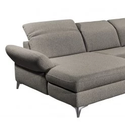 Fredriks Canapé panoramique Glenmoore - Tissu - Tissu Ganum: Gris minéral - Méridienne courte à gauche / longue à droite (vue de face) -Meubles de salon Soldes 1000222220 201113 21122500181 DETAILS P000000001000222220