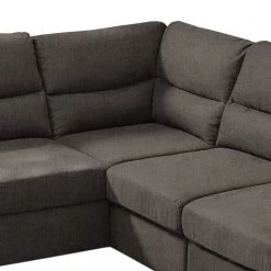 Fredriks Canapé d’angle Gladwin - Microfibre Ranu: Gris minéral - Fonction lit à gauche (vue de face) -Meubles de salon Soldes 1000222268 210726 07143300009 DETAILS P000000001000222268