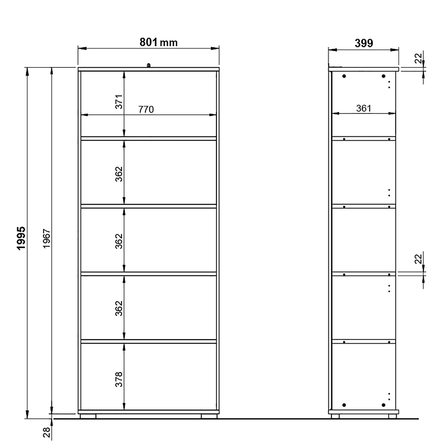 Germania Étagère de bureau GW-Profi 2.0 - Graphite - Hauteur : 200 cm 7 Germania Étagère de bureau GW-Profi 2.0 - Graphite - Hauteur : 200 cm – Image 5