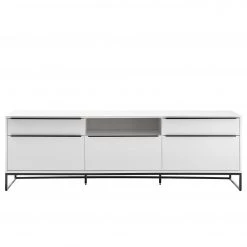 Fredriks Meubles TV muraux White Hall IV (3 él.) - Blanc mat / Noir -Meubles de salon Soldes 1000222880 210216 14105700033 DETAILS P000000001000222880