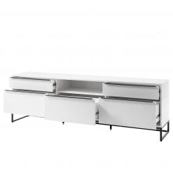 Fredriks Meubles TV muraux White Hall IV (3 él.) - Blanc mat / Noir -Meubles de salon Soldes 1000222880 210216 14105800034 DETAILS P000000001000222880