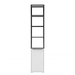 Fredriks Meubles TV muraux White Hall IV (3 él.) - Blanc mat / Noir -Meubles de salon Soldes 1000222880 210216 14110000035 DETAILS P000000001000222880