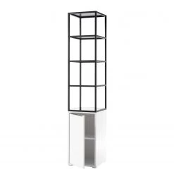 Fredriks Meubles TV muraux White Hall IV (3 él.) - Blanc mat / Noir -Meubles de salon Soldes 1000222880 210216 14110100036 DETAILS P000000001000222880