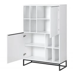 Fredriks Meubles TV muraux White Hall IV (3 él.) - Blanc mat / Noir -Meubles de salon Soldes 1000222880 210929 094929000042 DETAILS P000000001000222880