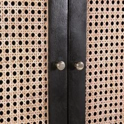 Red Living Armoire Mokena - Cannage / Manguier massif - Naturel / Manguier noir -Meubles de salon Soldes 1000223461 200826 12345400006 DETAILS P000000001000223461