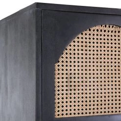 Red Living Armoire Mokena - Cannage / Manguier massif - Naturel / Manguier noir -Meubles de salon Soldes 1000223461 200826 12345700007 DETAILS P000000001000223461