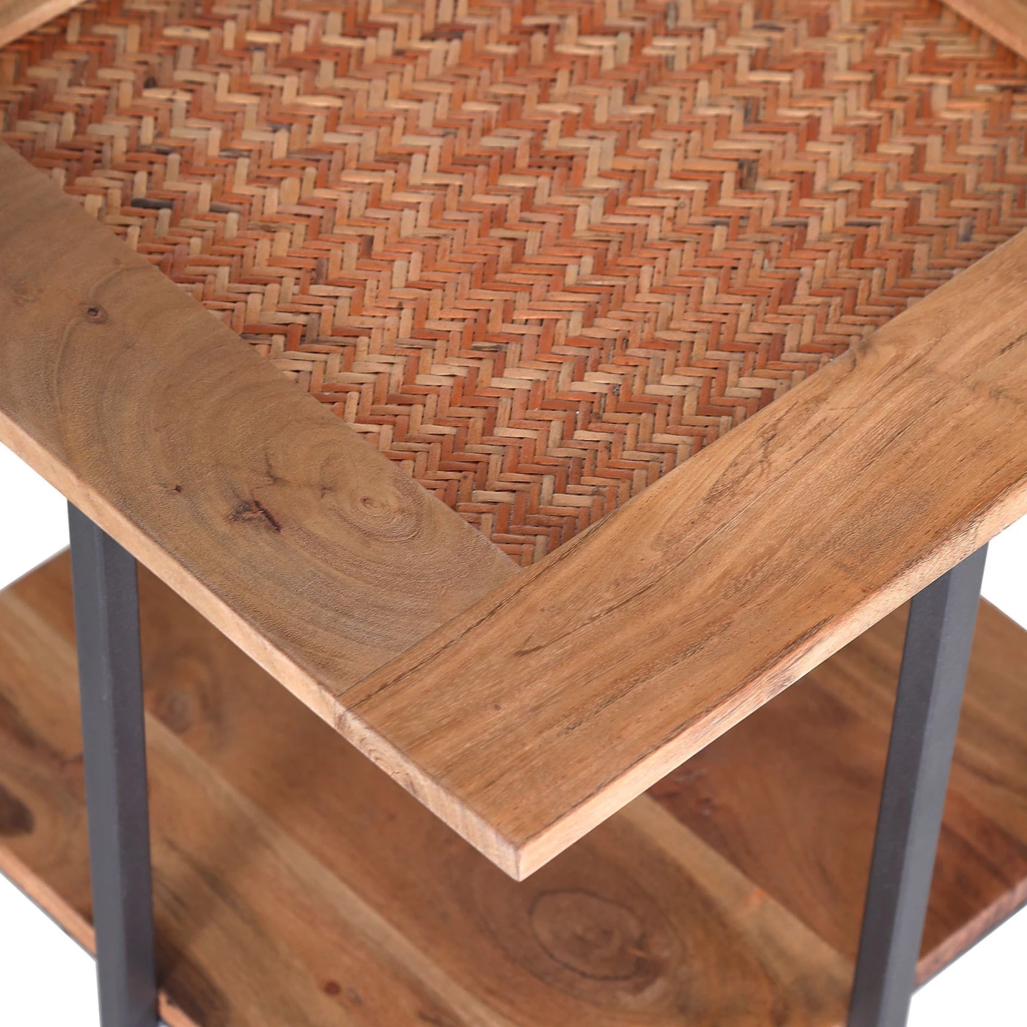 Ars manufacti Bouts de canapé Timba (lot de 2) - Rotin / Acacia massif - Acacia / Anthracite 6 Ars manufacti Bouts de canapé Timba (lot de 2) - Rotin / Acacia massif - Acacia / Anthracite – Image 4