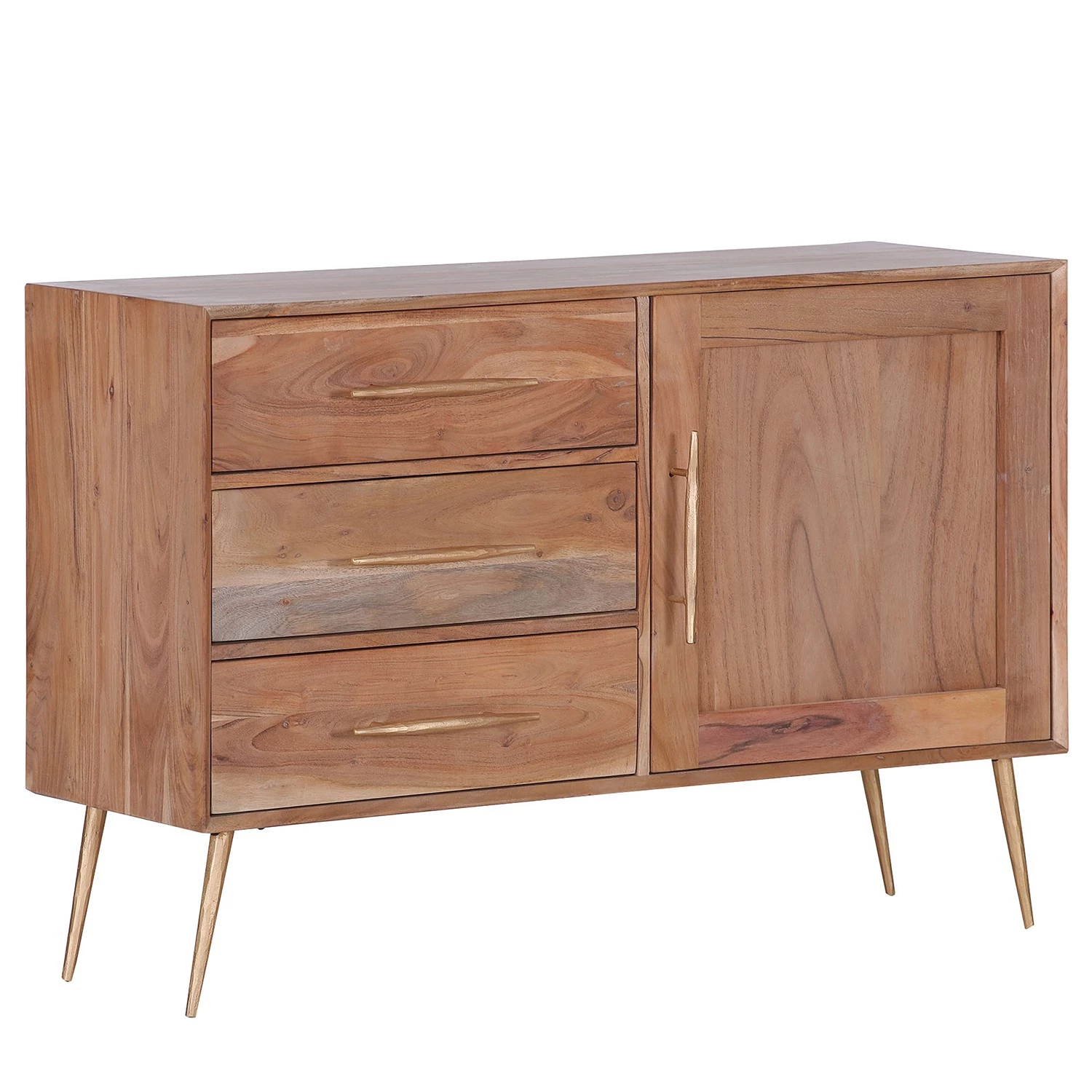 Ars manufacti Commode Bowdon - Cannage / Acacia massif / Acacia / Doré 4 Ars manufacti Commode Bowdon - Cannage / Acacia massif / Acacia / Doré – Image 2