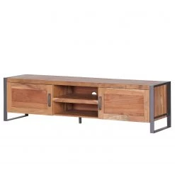 Ars manufacti Meuble TV Lex - Rotin / Acacia massif - Acacia / Anthracite -Meubles de salon Soldes 1000223492 200826 12360200066 DETAILS P000000001000223492