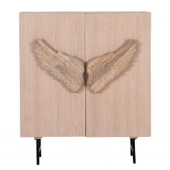 Red Living Buffet Loveland - Placage en bois véritable / Métal - Chêne clair / Chêne noir -Meubles de salon Soldes 1000223493 200826 12360400070 DETAILS P000000001000223493