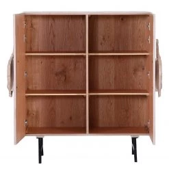 Red Living Buffet Loveland - Placage en bois véritable / Métal - Chêne clair / Chêne noir -Meubles de salon Soldes 1000223493 200826 12360500071 DETAILS P000000001000223493