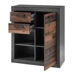 Red Living Commode Buzan IV - Imitation bois recyclé / Anthracite -Meubles de salon Soldes 1000223918 200828 15452200089 DETAILS P000000001000223918