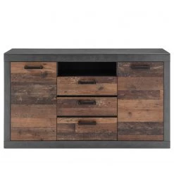 Red Living Buffet Buzan - Imitation bois recyclé / Anthracite -Meubles de salon Soldes 1000223919 200828 15454200095 DETAILS P000000001000223919