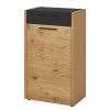 Voss Meuble d’entrée Levio - Placage en bois véritable - Chêne - Noir - Largeur : 61 cm - Butoir à droite -Meubles de salon Soldes 1000223937 200911 07171500020 IMAGE P000000001000223937