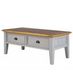 Maison Belfort Table basse Lavalle - Partiellement en pin massif - Pin / Gris clair