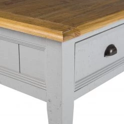 Maison Belfort Table basse Lavalle - Partiellement en pin massif - Pin / Gris clair -Meubles de salon Soldes 1000224194 210617 12205200014 DETAILS P000000001000224194