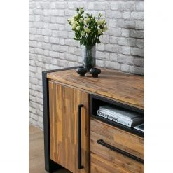 Ars manufacti Buffet Urban Industry I - Partiellement en acacia massif / Métal - Acacia / Noir -Meubles de salon Soldes 1000224201 210714 07372000007 DETAILS P000000001000224201