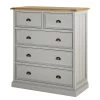 Maison Belfort Commode Lavalle II - Partiellement en pin massif - Pin / Gris clair -Meubles de salon Soldes 1000224203 210623 13275600009 IMAGE P000000001000224203