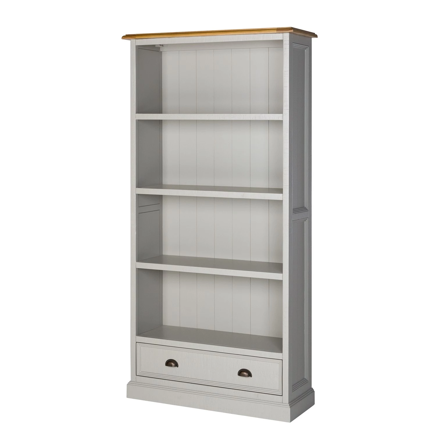 Maison Belfort Étagère Lavalle - Partiellement en pin massif - Pin / Gris clair 3 Maison Belfort Étagère Lavalle - Partiellement en pin massif - Pin / Gris clair