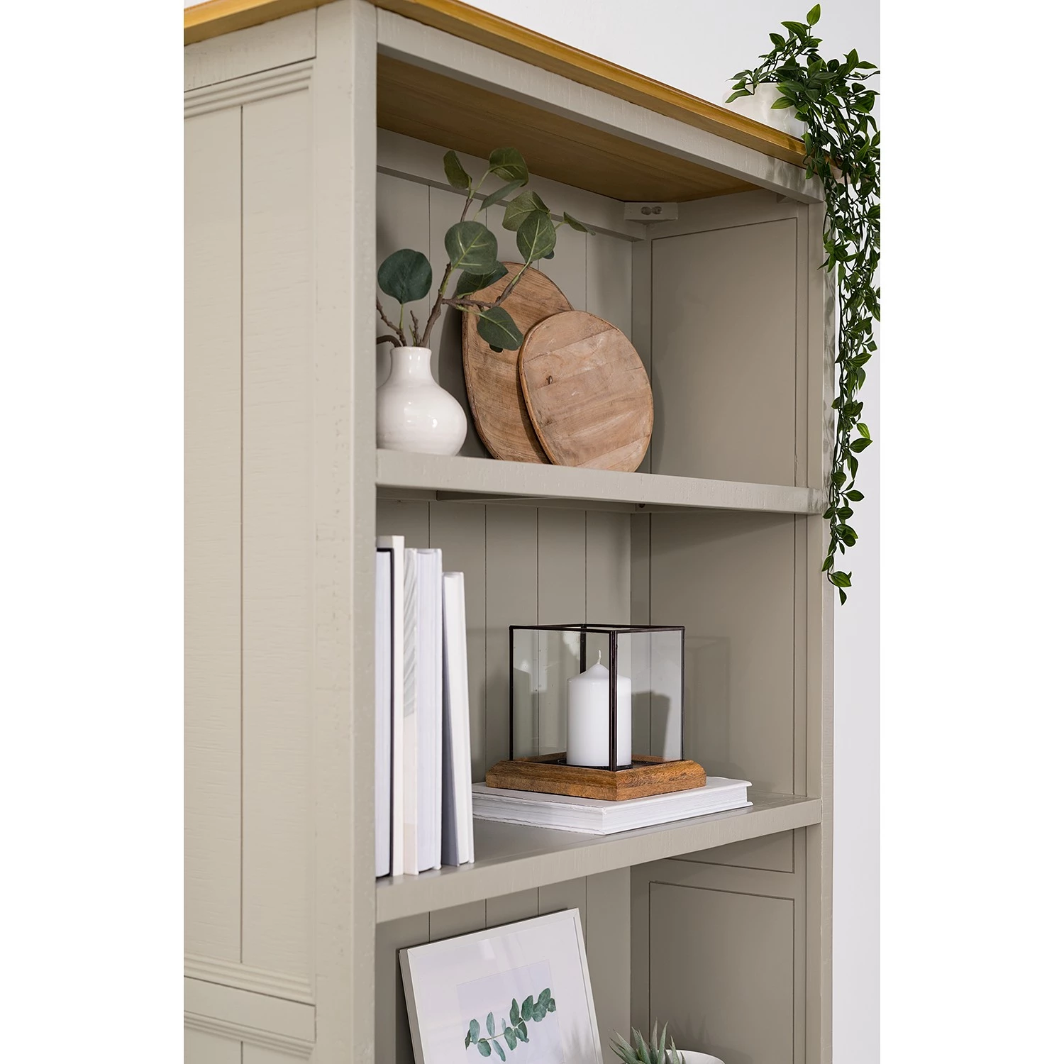 Maison Belfort Étagère Lavalle - Partiellement en pin massif - Pin / Gris clair 9 Maison Belfort Étagère Lavalle - Partiellement en pin massif - Pin / Gris clair – Image 7