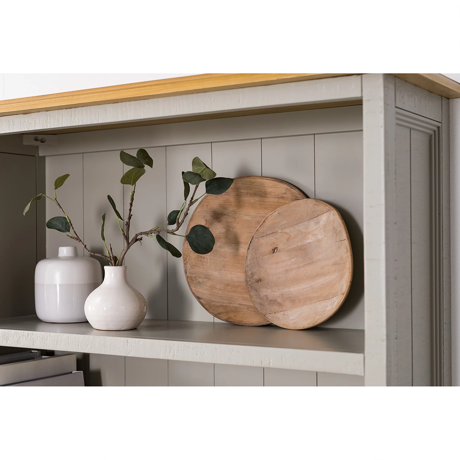 Maison Belfort Étagère Lavalle - Partiellement en pin massif - Pin / Gris clair 10 Maison Belfort Étagère Lavalle - Partiellement en pin massif - Pin / Gris clair – Image 8