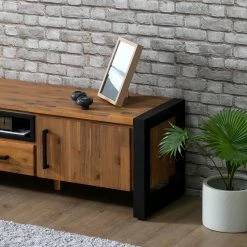 Ars manufacti Meuble TV Urban Industry II - Partiellement en acacia massif / Métal - Acacia / Noir 32 Ars manufacti Meuble TV Urban Industry II - Partiellement en acacia massif / Métal - Acacia / Noir -Meubles de salon Soldes 1000224206 210714 07372100015 DETAILS P000000001000224206