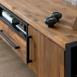 Ars manufacti Meuble TV Urban Industry II - Partiellement en acacia massif / Métal - Acacia / Noir 35 Ars manufacti Meuble TV Urban Industry II - Partiellement en acacia massif / Métal - Acacia / Noir -Meubles de salon Soldes 1000224206 210714 07374100017 DETAILS P000000001000224206