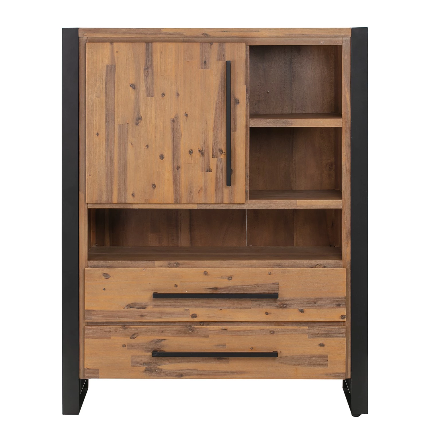 Ars manufacti Buffet haut Urban Industry II - Partiellement en acacia massif / Métal - Acacia / Noir 4 Ars manufacti Buffet haut Urban Industry II - Partiellement en acacia massif / Métal - Acacia / Noir – Image 2