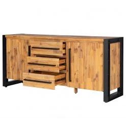 Ars manufacti Buffet Urban Industry II - Partiellement en acacia massif / Métal - Acacia / Noir -Meubles de salon Soldes 1000224223 210908 15542000037 DETAILS P000000001000224223