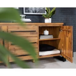 Ars manufacti Buffet Urban Industry II - Partiellement en acacia massif / Métal - Acacia / Noir -Meubles de salon Soldes 1000224223 220114 13435300048 DETAILS P000000001000224223