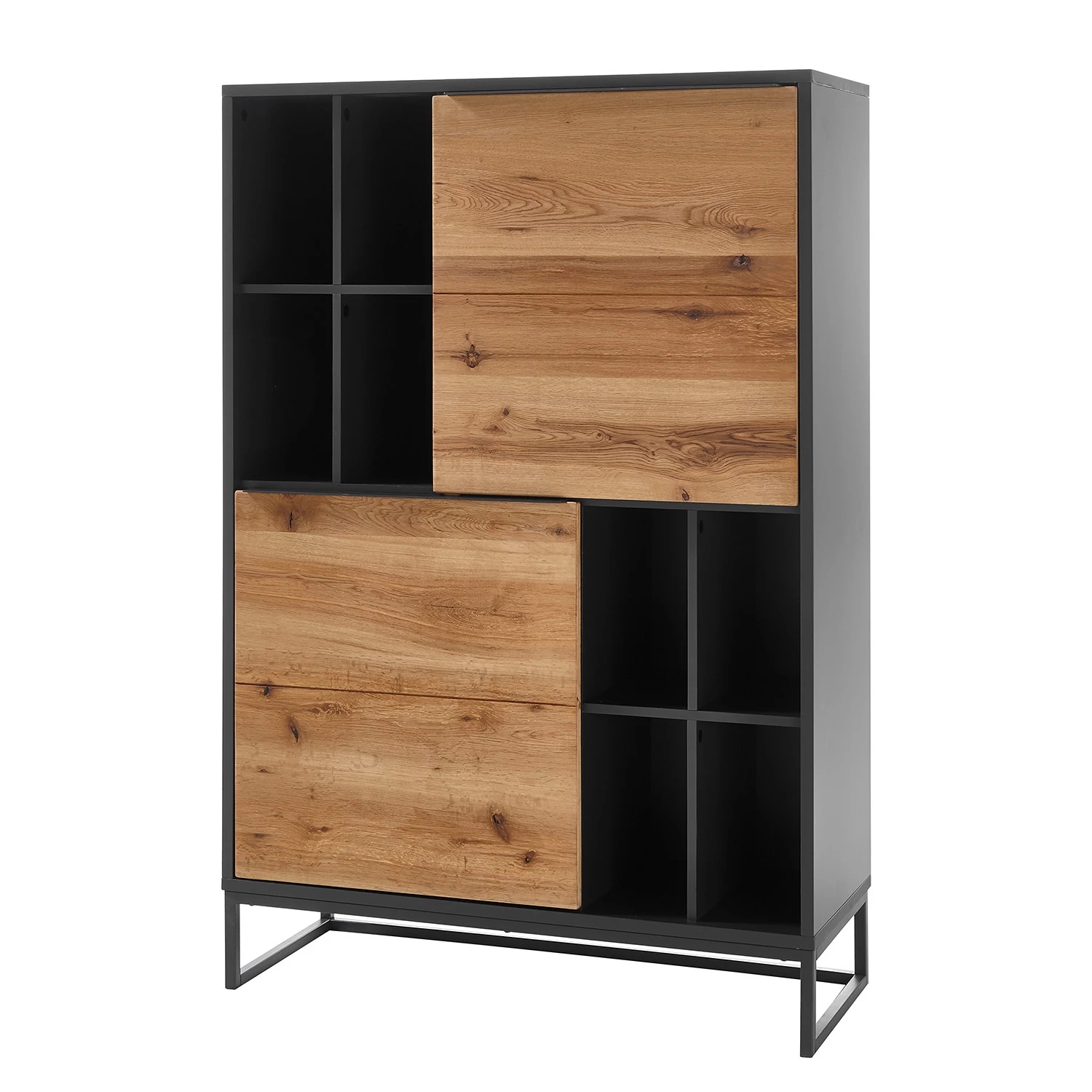 Red Living Ensemble meubles TV Barview II (3 élém.) - Placage bois - Chêne / Anthracite 12 Red Living Ensemble meubles TV Barview II (3 élém.) - Placage bois - Chêne / Anthracite – Image 10