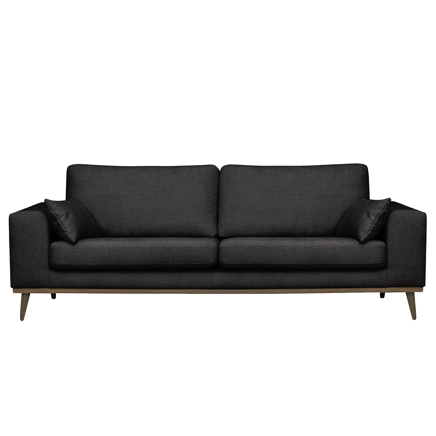 Mørteens Canapé Billund (2 places) - Tissu structuré - Noir 5 Mørteens Canapé Billund (2 places) - Tissu structuré - Noir – Image 3