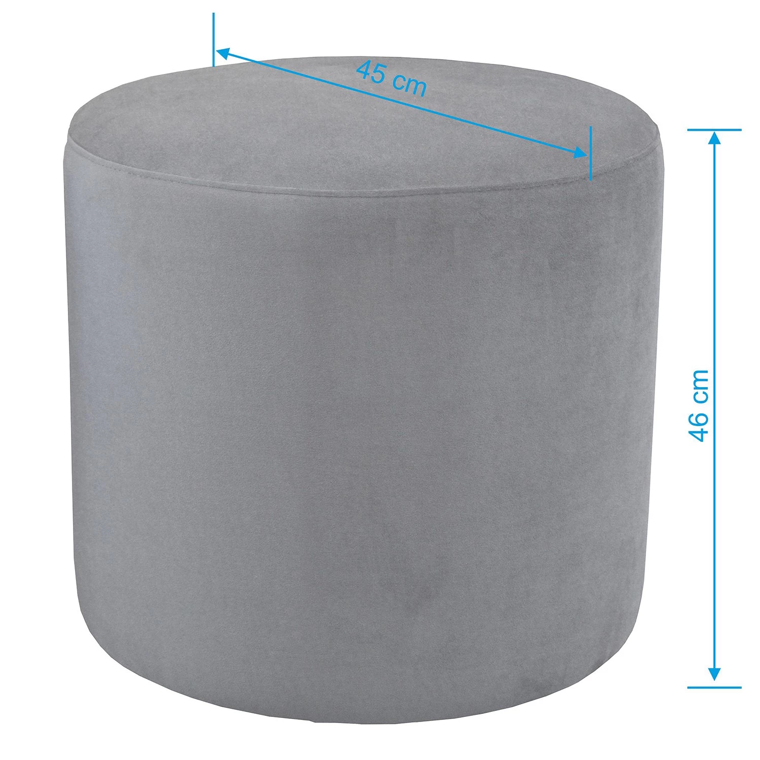 Repose-pieds capitonné Moulton - Velours Onoli: Anthracite - 45 x 46 cm 5 Repose-pieds capitonné Moulton - Velours Onoli: Anthracite - 45 x 46 cm – Image 3