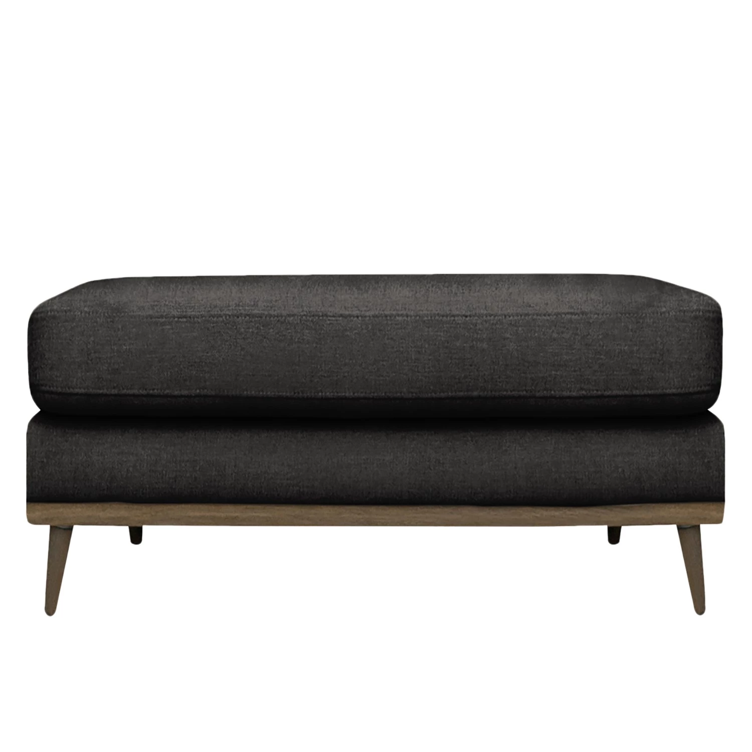 Mørteens Repose-pieds capitonné Billund - Tissu structuré - Noir 5 Mørteens Repose-pieds capitonné Billund - Tissu structuré - Noir – Image 3