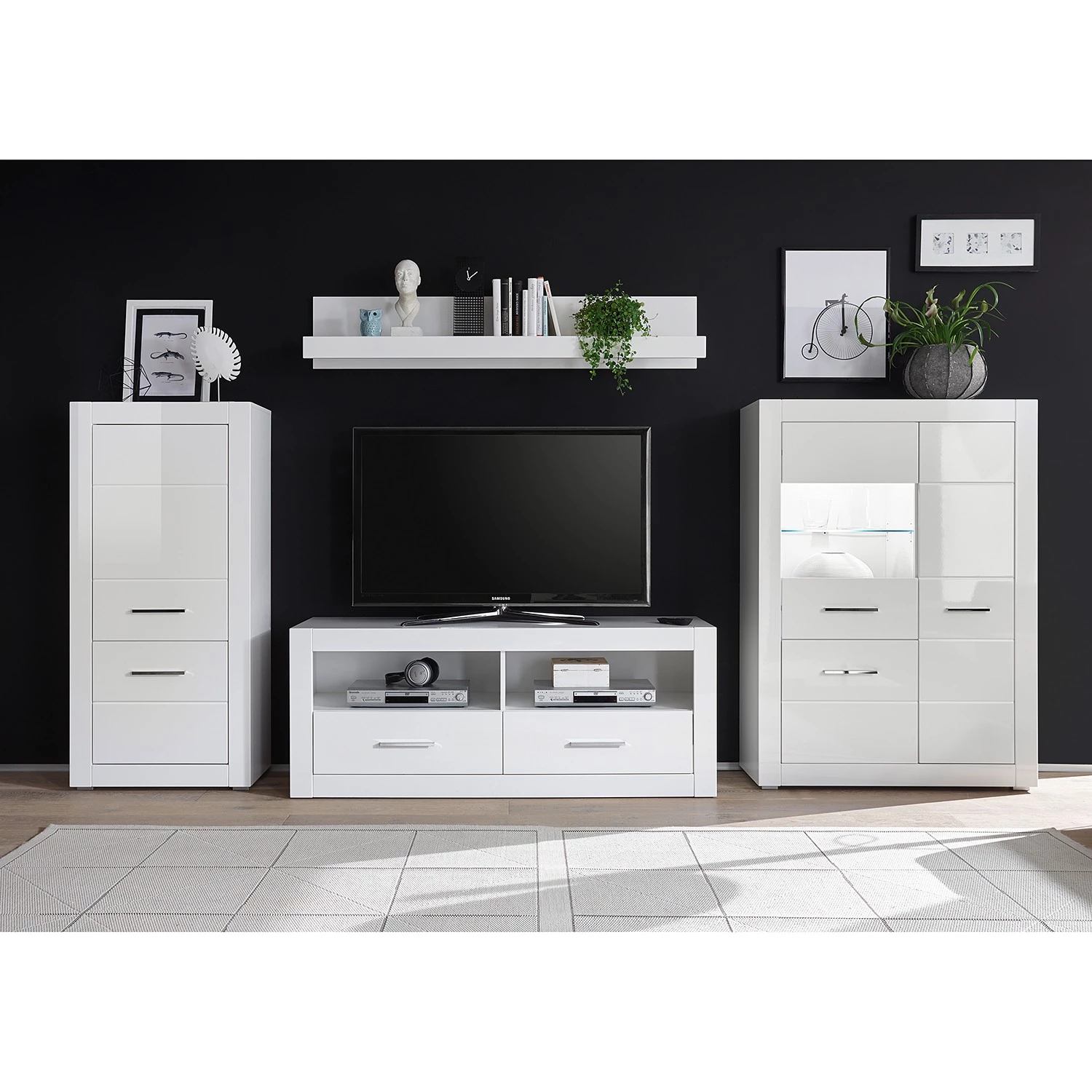 Loftscape Buffet haut Bricktown I - Blanc brillant / Blanc mat 4 Loftscape Buffet haut Bricktown I - Blanc brillant / Blanc mat – Image 2