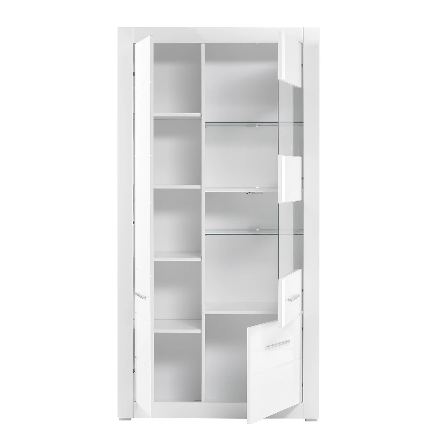Loftscape Vitrine Bricktown I - Blanc brillant / Blanc mat 7 Loftscape Vitrine Bricktown I - Blanc brillant / Blanc mat – Image 5