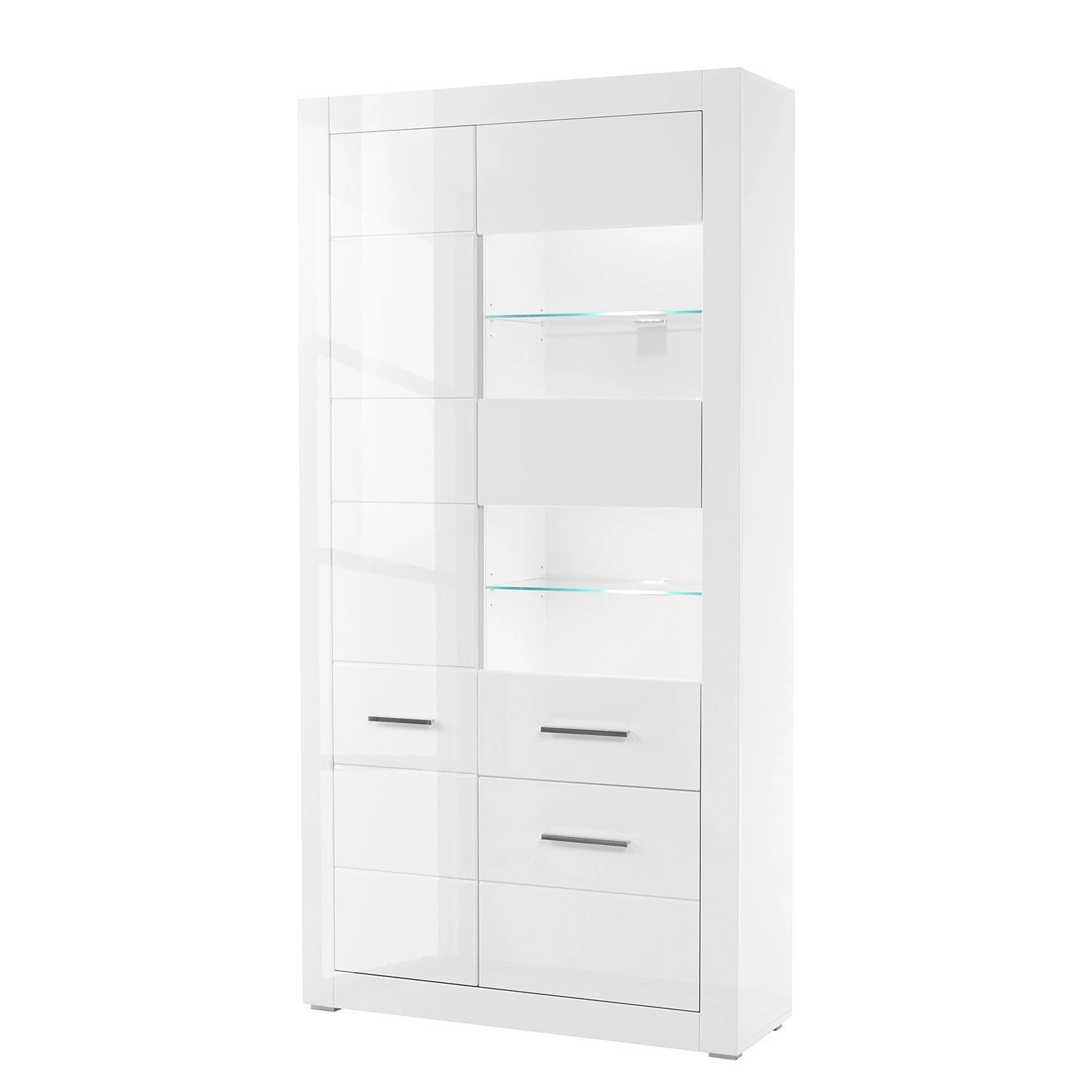 Loftscape Meubles TV muraux Bricktown III (4 él.) - Blanc brillant / Blanc mat 4 Loftscape Meubles TV muraux Bricktown III (4 él.) - Blanc brillant / Blanc mat – Image 2